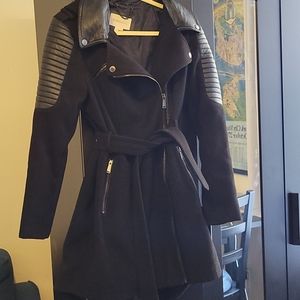 Bcbgeneration moto peacoat with removable hood